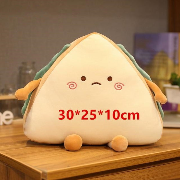 Food Sandwich Cake Plush Toy Cute Bread Stuffed Doll Soft Nap Sleep Pillow Sofa Bed Cushion Creative Birthday Gift
