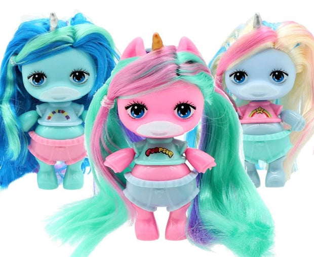 Cute Baby Doll Silicone Slime Unicorn Sister Dolls Toy For Girl