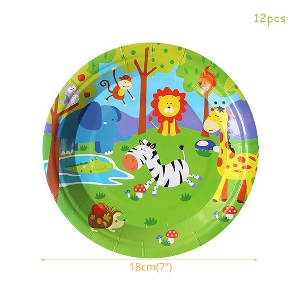 Beautiful Safari Party Decoration Tableware Set