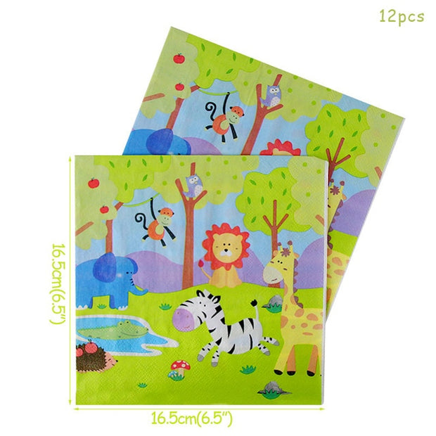 Beautiful Safari Party Decoration Tableware Set