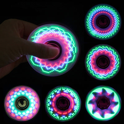 Creative LED Light Luminous Fidget Spinner Glow in the Dark Stress Relief Toys For Kids
