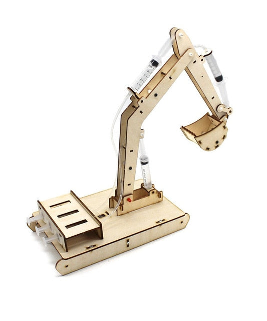Hydraulic Excavator Model Puzzle Painted Kids Toys