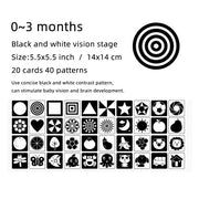 Colored and Black & White Flash Cards High Contrast Visual Stimulation Learning Activity