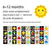 Colored and Black & White Flash Cards High Contrast Visual Stimulation Learning Activity