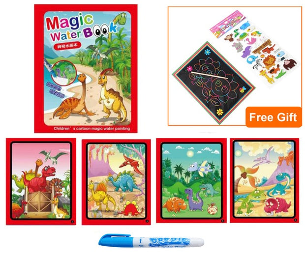 Fun Magic Water Drawing Book, Coloring Book