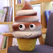 Cute Cartoon Plush Hamburger, Ice cream, French Fries, Popcorn, Cake, Pizza Pillow Cushion