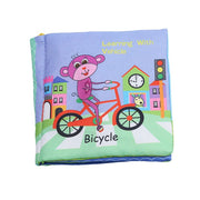 Cute Baby Rattles Toy Soft Animal Cloth Book Stroller Hanging Early Learning Baby Toys