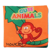 Cute Baby Rattles Toy Soft Animal Cloth Book Stroller Hanging Early Learning Baby Toys