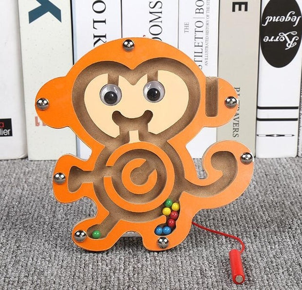 Animals style Wooden Magnetic Track Teaser Jigsaw Board Educational Learning Toy