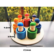 Baby Wooden Educational Toy, Rainbow Stacking Blocks