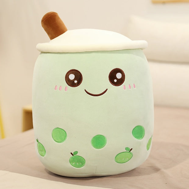 Funny Cartoon Bubble Tea Cup Shaped Pillow Real-life Stuffed Soft Back Cushion Funny Food Gifts For Kids Birthday