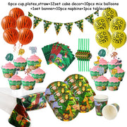 Cartoon Jungle Animal disposable Party Tableware Sets
