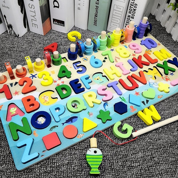 3D Magnetic Fishing Matching Building Block Toys