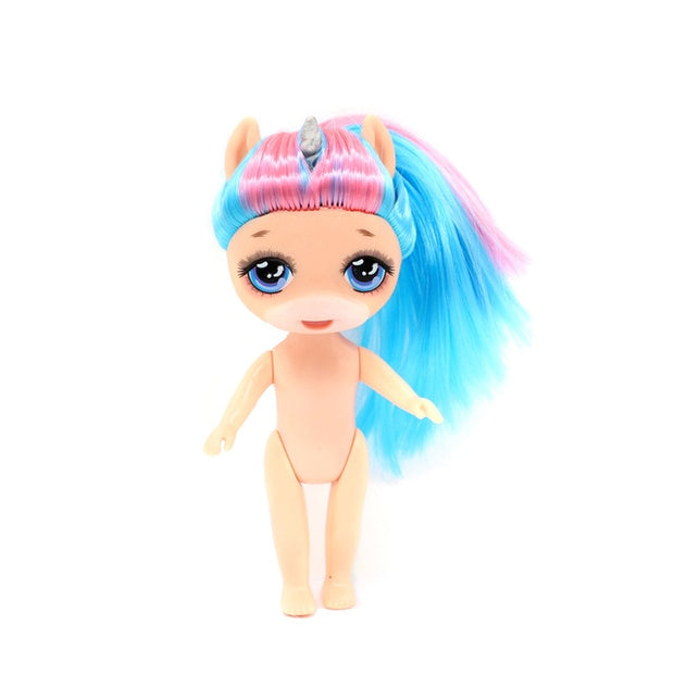 Cute Baby Doll Silicone Slime Unicorn Sister Dolls Toy For Girl