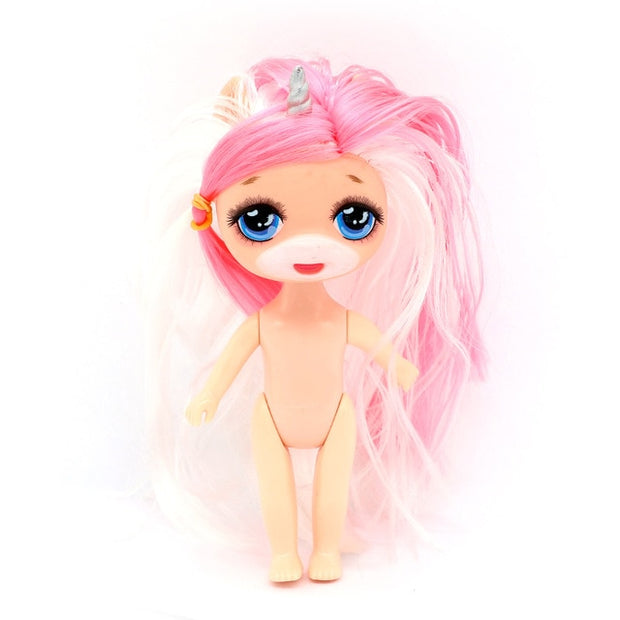 Cute Baby Doll Silicone Slime Unicorn Sister Dolls Toy For Girl