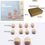 Wooden Colored Stone Jenga Building Block Educational Toy
