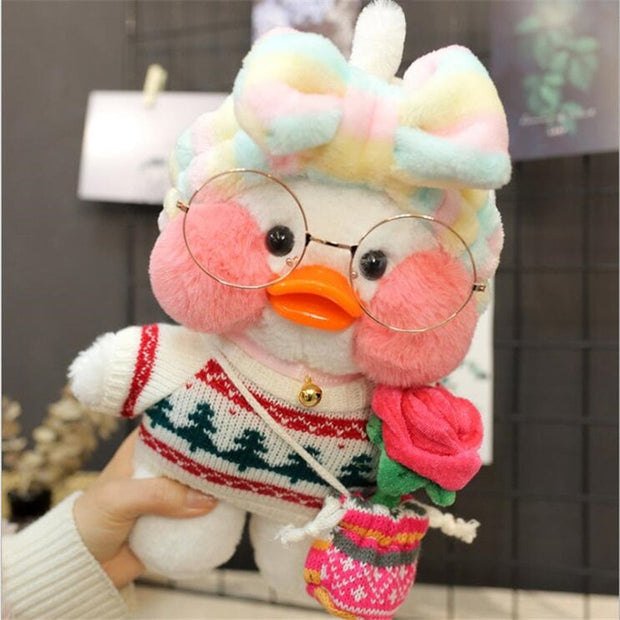 Cute LaLafanfan Cafe Duck Plush Toy